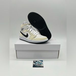 NEW Jordan 1 Mid Coconut Milk (W) *BQ6472-121* Women Size 6W SAME DAY SHIP!